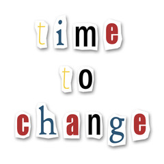 message créatif  time to change