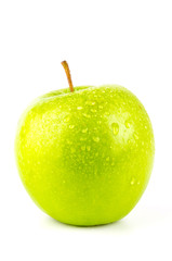 Green apple isolated white background