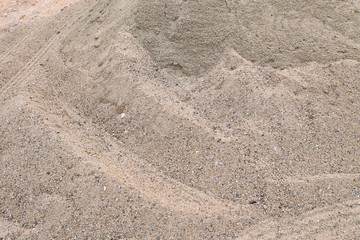 piles sand for construction