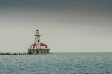 Fototapeta na wymiar Lighthouse on Lake Michigan