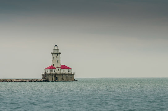 Lighthouse on Lake Michigan