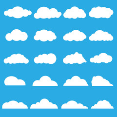 Vector of clouds collection - obrazy, fototapety, plakaty