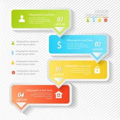 Design business infographics four successive options