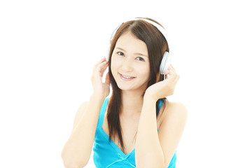 Naklejka premium 笑顔の女性