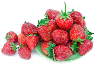 fresh strawberry on a plate