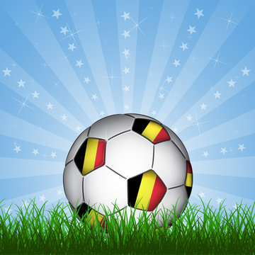 Belgium soccer ball, vector