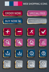 web shopping icons