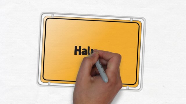 Halver Ortseingangsschild Ortseingang Stadt