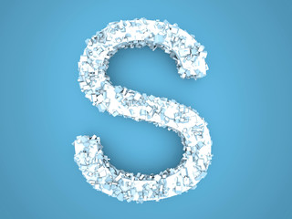 Gefrorener Buchstabe S