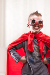 red cloak  kid livingroom superhero