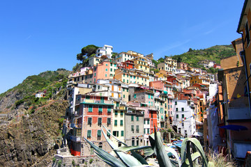 Fototapeta na wymiar Riomaggiore in Cinque Terre