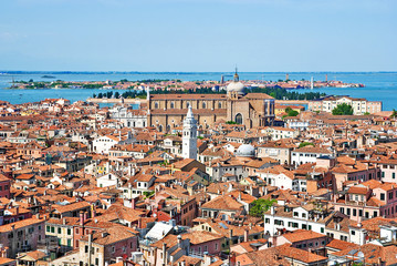 Venice cityscape - view from Campanile di San Marco. Italy