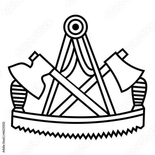 &quot; Zimmerer Symbol Zeichen Emblem V1&quot; Stockfotos und lizenzfreie