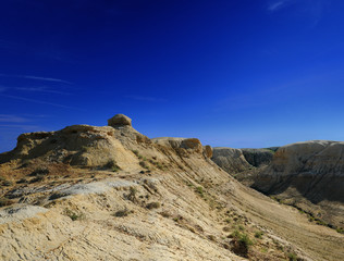 Fototapeta na wymiar Panorama of the cliffs plateau Shalkar-Nura