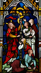 Fototapeta premium Moses the serpent and the pole