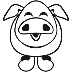 Lustiges Lachendes Fröhliches Schweinchen