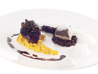 pork jowl with pollock fish