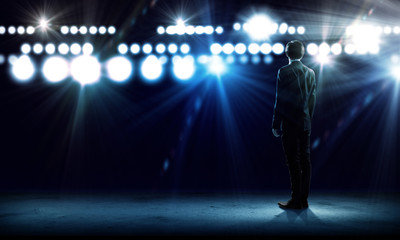 Speaker on stage