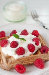 Himbeer Waffeln