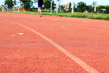 running jogging on sport track