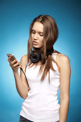 Beautiful girl with headphones21