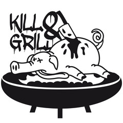 Grillen Kill Grill Messer Schwein