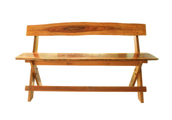 Garden bench (with clipping path) isolated on white background