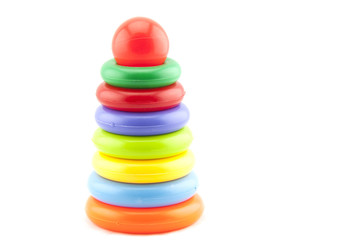 Plastic toy pyramid shape