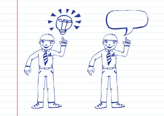 Businessman think idea