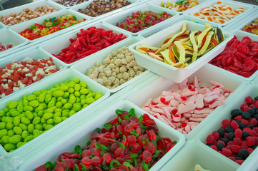 Candy on a market stall