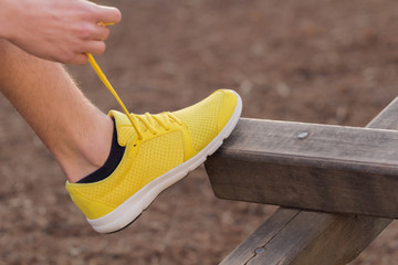 Detail of the sports (running) shoe.