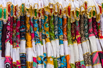 Colorful women's clothing in indian market