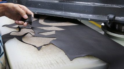 cutting leather to making shoe component