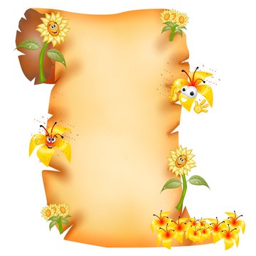 pergamena floreale