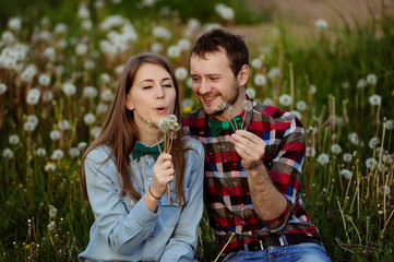 Fototapeta premium Love for two on a fine spring meadow
