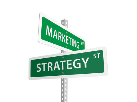MARKETING STRATEGY signs (planning decision-making leadership)
