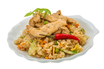 Fried rice with chicken