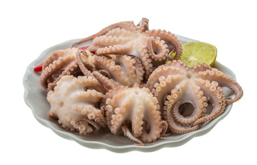 Boiled octopus