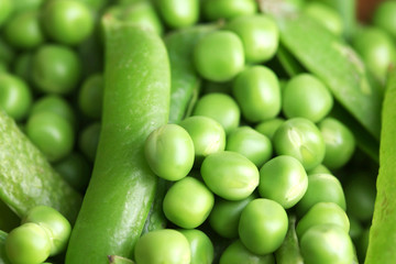 Green peas background
