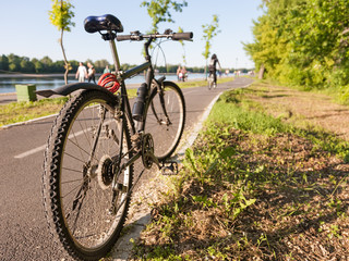 Fototapeta na wymiar Bike next to cycling route