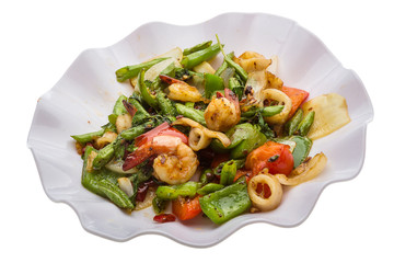 Seafood with vegetables