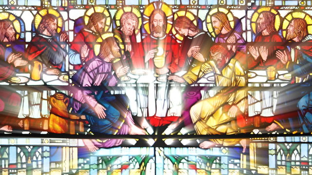 Stained Glass The last supper (Loop)