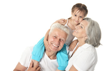 Grandparents with little girl