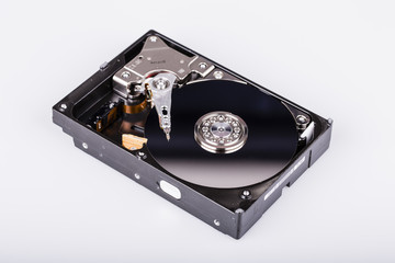Hard disk drive HDD isolated on white background