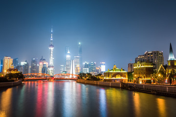 beautiful shanghai at night
