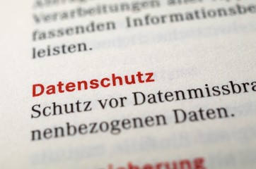 Obraz premium Datenschutz