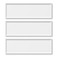 Obraz premium White picture frames isolated on white background