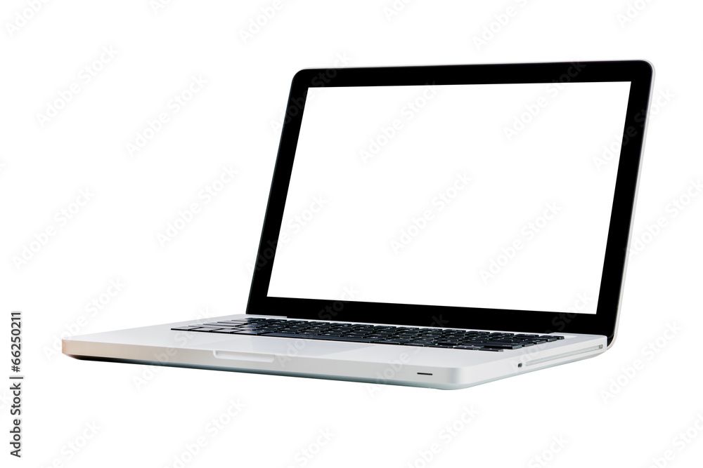 Poster laptop computer notebook isolation white display