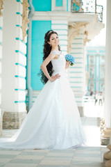 Naklejka premium Bride with long hair