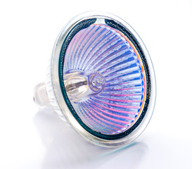 dichroic halogen lamp isolated on white